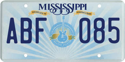 MS license plate ABF085