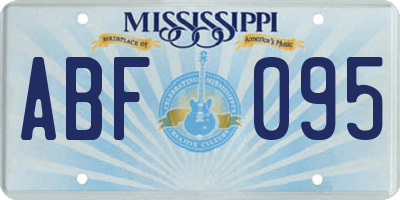 MS license plate ABF095