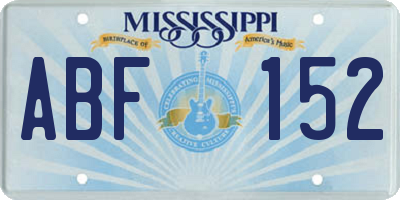 MS license plate ABF152