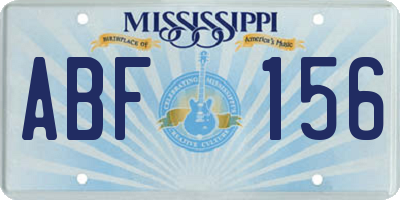 MS license plate ABF156
