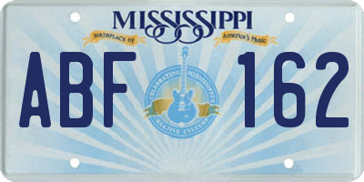MS license plate ABF162