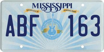 MS license plate ABF163