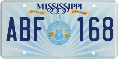 MS license plate ABF168