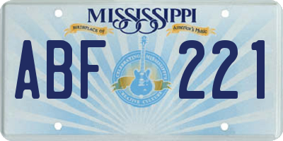 MS license plate ABF221