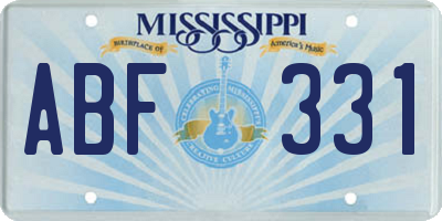 MS license plate ABF331