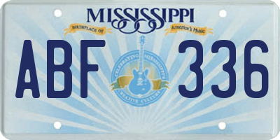 MS license plate ABF336