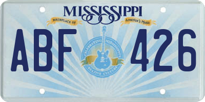 MS license plate ABF426
