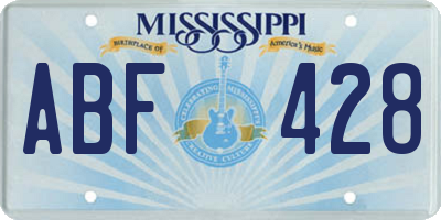 MS license plate ABF428