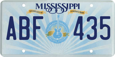 MS license plate ABF435