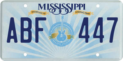 MS license plate ABF447