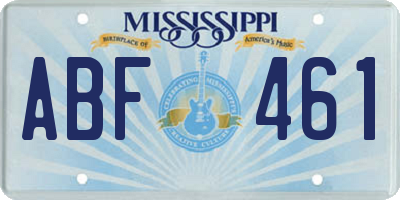 MS license plate ABF461