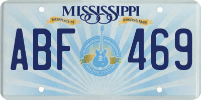 MS license plate ABF469