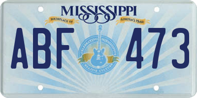 MS license plate ABF473