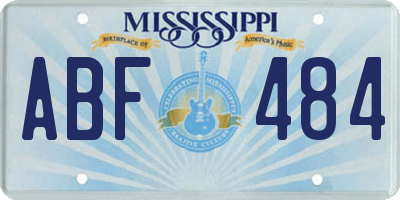 MS license plate ABF484