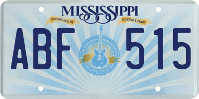 MS license plate ABF515