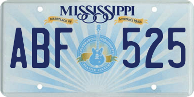 MS license plate ABF525