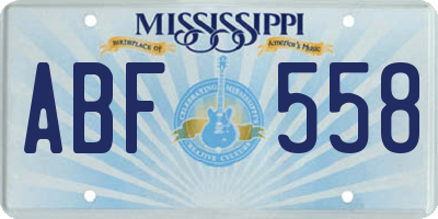 MS license plate ABF558