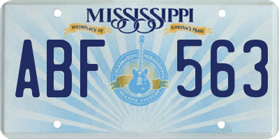 MS license plate ABF563