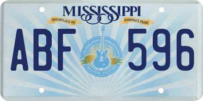 MS license plate ABF596