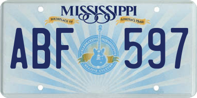 MS license plate ABF597