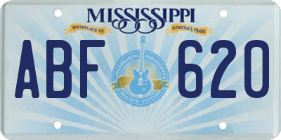 MS license plate ABF620