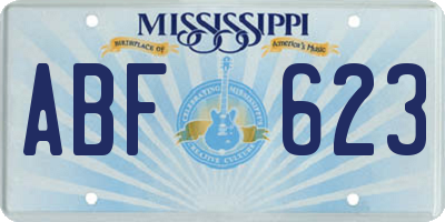 MS license plate ABF623