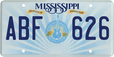 MS license plate ABF626