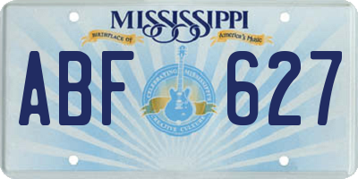 MS license plate ABF627