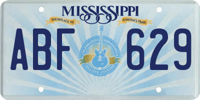 MS license plate ABF629