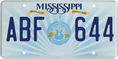 MS license plate ABF644