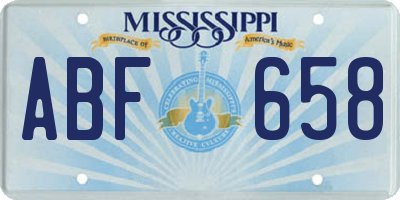 MS license plate ABF658