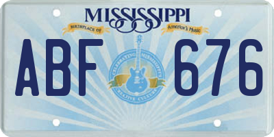 MS license plate ABF676