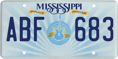 MS license plate ABF683