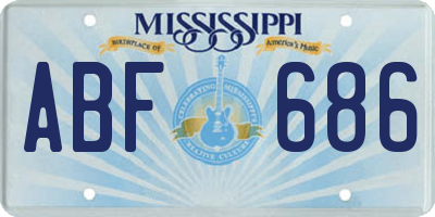 MS license plate ABF686
