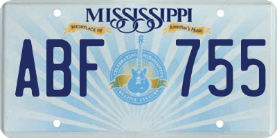 MS license plate ABF755
