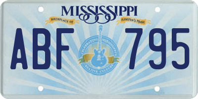 MS license plate ABF795