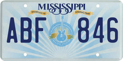 MS license plate ABF846