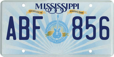MS license plate ABF856
