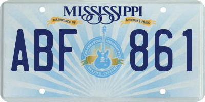 MS license plate ABF861