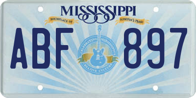 MS license plate ABF897