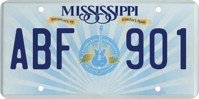 MS license plate ABF901