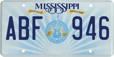 MS license plate ABF946