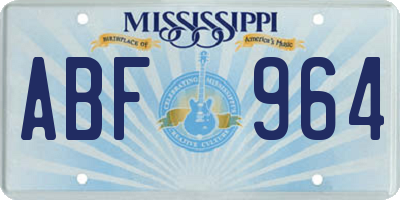 MS license plate ABF964