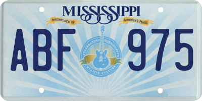 MS license plate ABF975