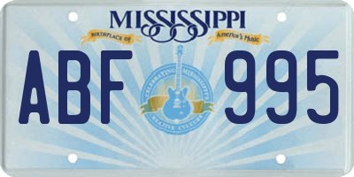 MS license plate ABF995