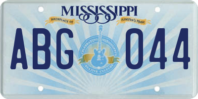 MS license plate ABG044