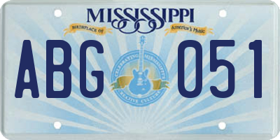 MS license plate ABG051