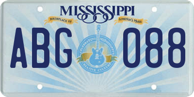 MS license plate ABG088