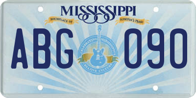 MS license plate ABG090