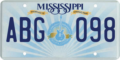MS license plate ABG098